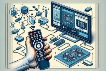 alt_text: A guide showing a hand using a Firestick remote to install and set up the Tivimate IPTV app on a TV.