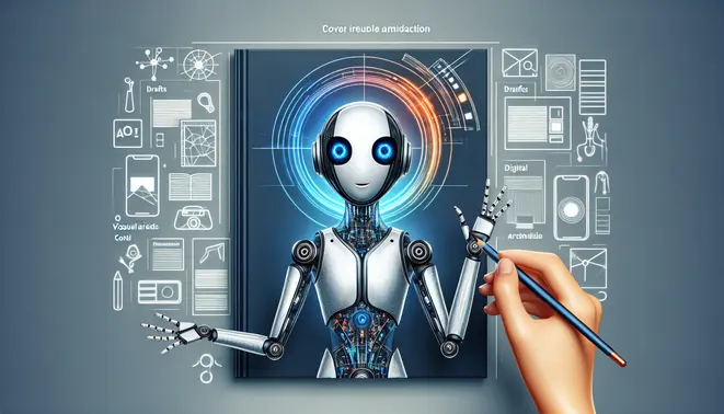 A friendly AI assistant offering help to create a cover image.