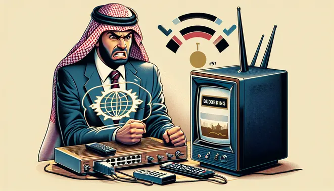 alt_text: A guide cover showing a frustrated viewer, a buffering TV, and a router with speed icons, offering IPTV troubleshooting fixes.