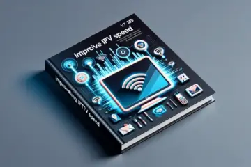 alt_text: A sleek guide cover for boosting IPTV speed, featuring a clear TV screen, dynamic Wi-Fi signals, and troubleshooting tools.