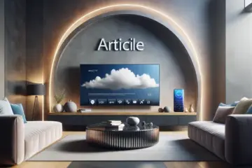 alt_text: A modern living room with a smart TV displaying IPTV app icons, a smartphone in the foreground, and the article title.